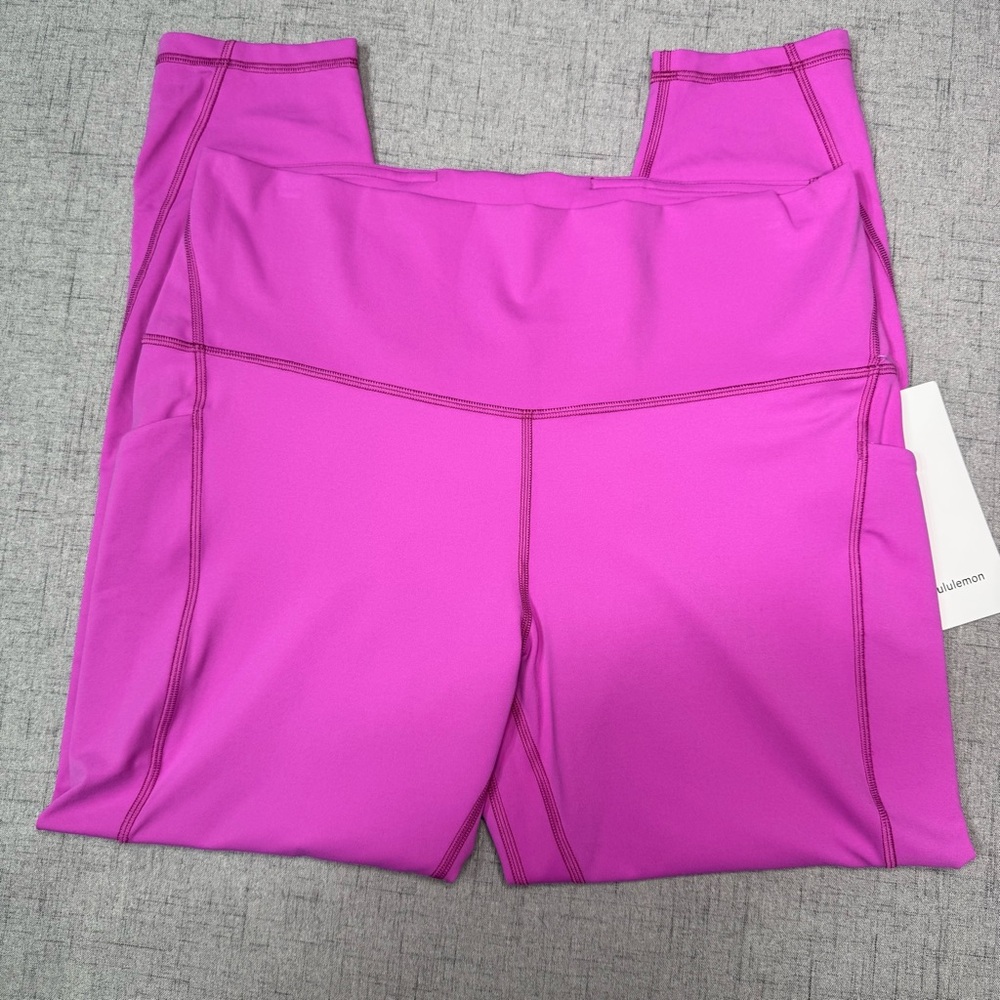 Lululemon Align High Pant Leggings 25” Pockets Pow Pink Tone Size 14 NWT - Picture 7 of 10